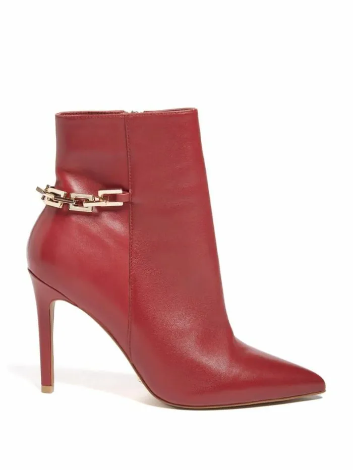 Marciano Bale Leather Bootie Medium Red Women Shoes Marciano Bale Leather Bootie Medium Red Women Shoes