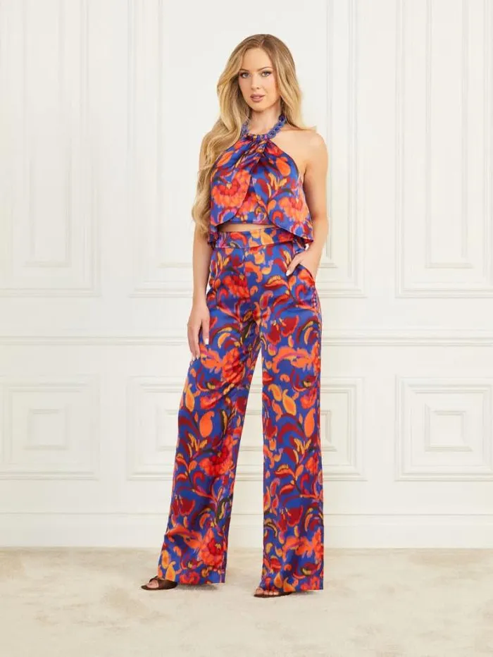Marciano Betty Printed Blue Pant Betty Blue Print Women Bottoms Marciano Betty Printed Blue Pant Betty Blue Print Women Bottoms