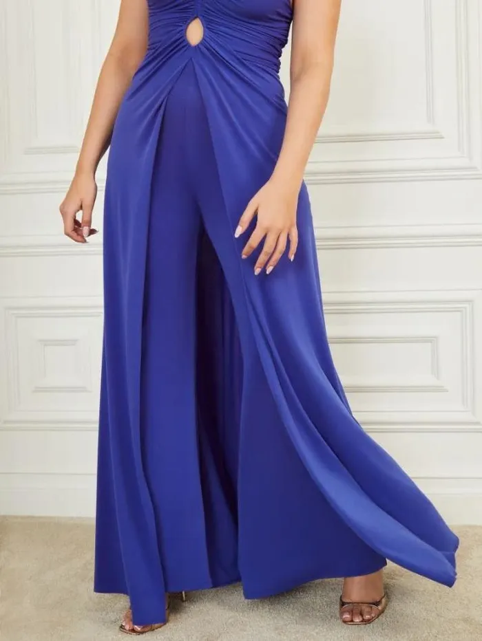 Marciano Frida Draped Jumpsuit Jewel Blue Women Dresses