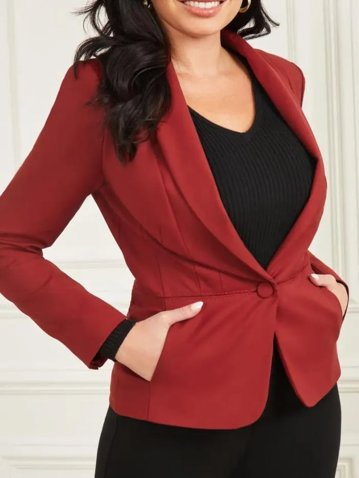 Marciano Hollywood Blazer Dark Jam Red Women Jackets Marciano Hollywood Blazer Dark Jam Red Women Jackets