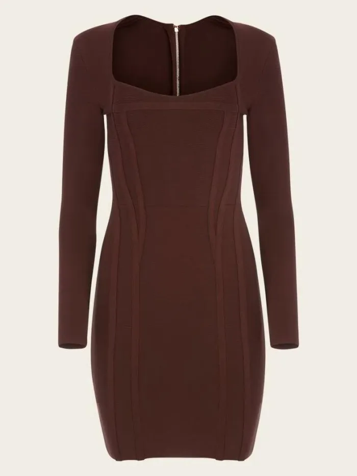 Marciano Kagan Bandage Dress Dark Bourbon Women Dresses