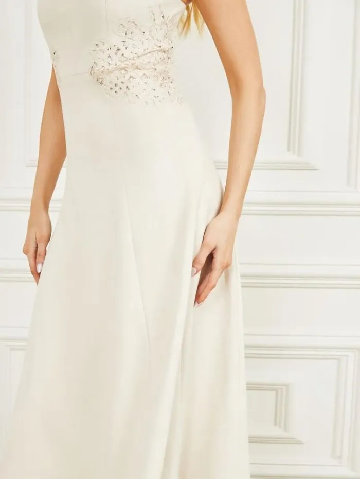 Marciano Lorraine Sleeveless Dress Ivory Bone Women Dresses Marciano Lorraine Sleeveless Dress Ivory Bone Women Dresses