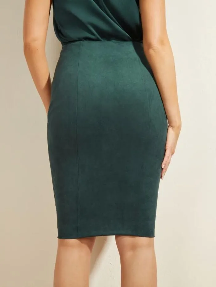 Marciano Stealth FauxSuede Skirt Chenille Green Women Bottoms Marciano Stealth FauxSuede Skirt Chenille Green Women Bottoms