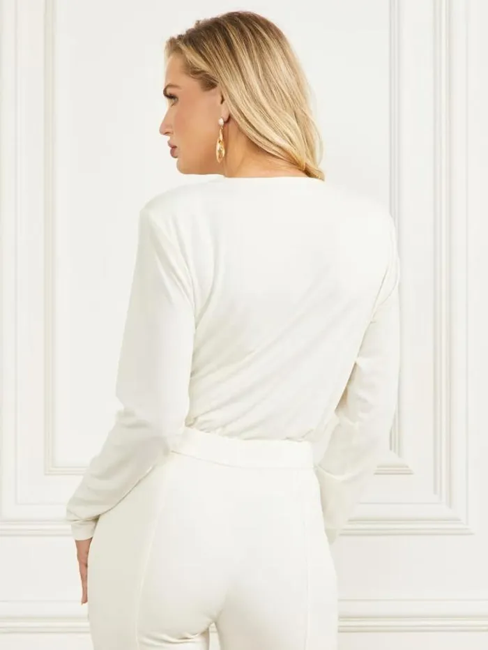 Marciano Vamp Bodysuit Pale Pearl Women Tops And Sweaters Marciano Vamp Bodysuit Pale Pearl Women Tops And Sweaters