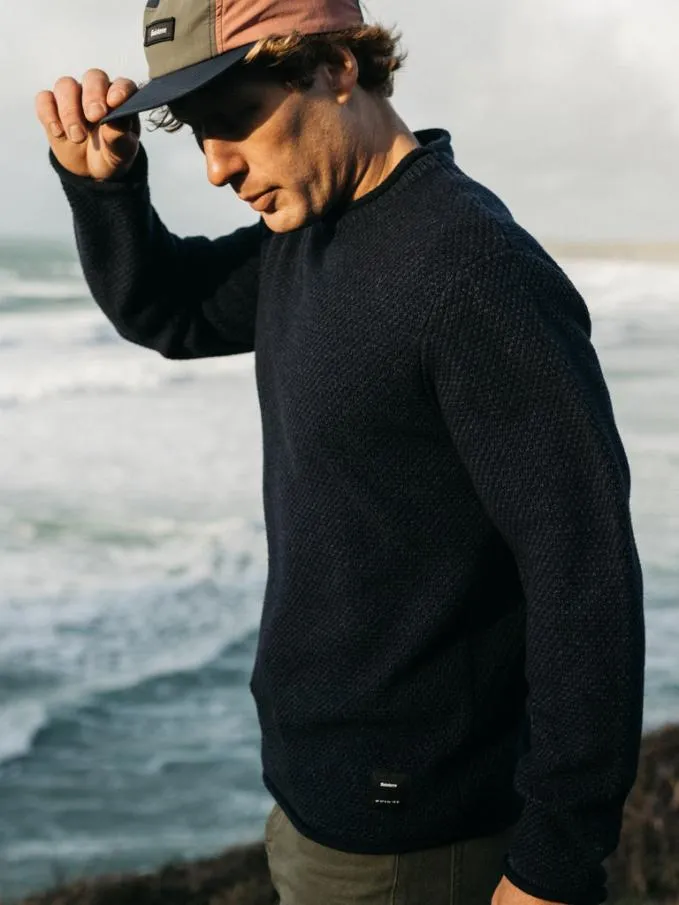 Men Barents Jumper Indigo Finisterre Knitwear
