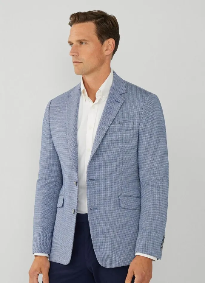 Men Blazers Hackett London Puppytooth Blazer Navywhite
