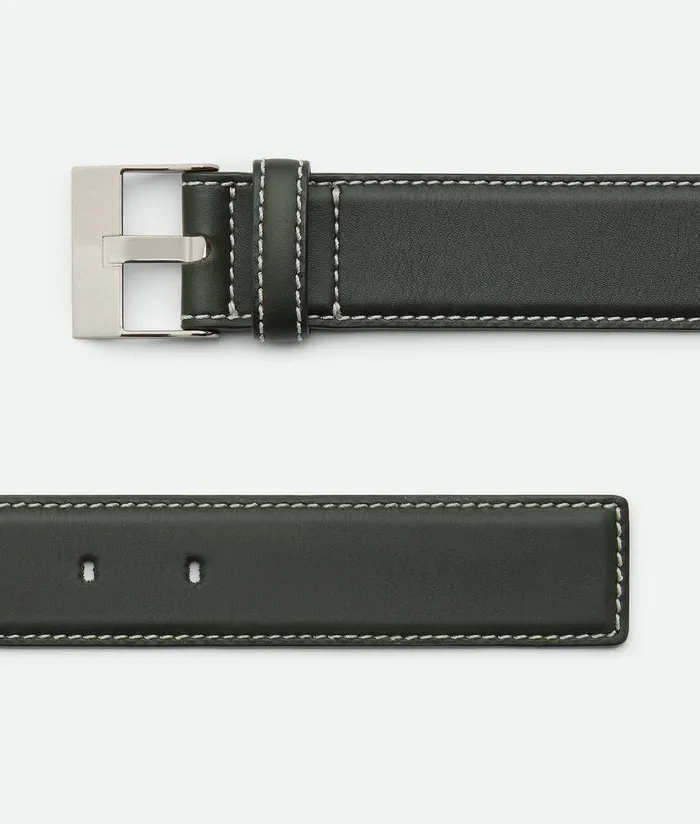 Men Bottega Veneta Belts Watch Belt Dark Greennatural