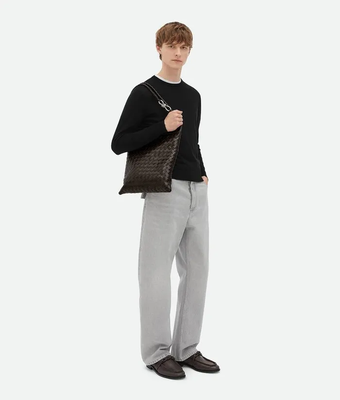 Men Bottega Veneta Crossbody Flat Andiamo Messenger Fondant
