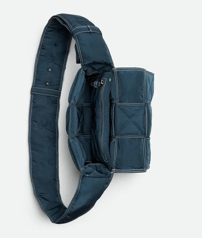 Men Bottega Veneta Crossbody Small Padded Tech Cassette Deep Bluewhite