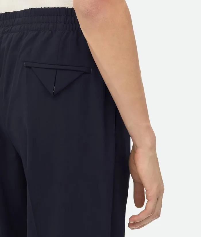 Men Bottega Veneta Trousers And Shorts Fine Wool Trousers Midnight Blue