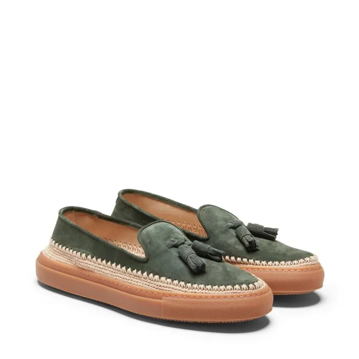 Men Brera Sport Green Side Musk Fratelli Rossetti Slip On Men Brera Sport Green Side Musk Fratelli Rossetti Slip On