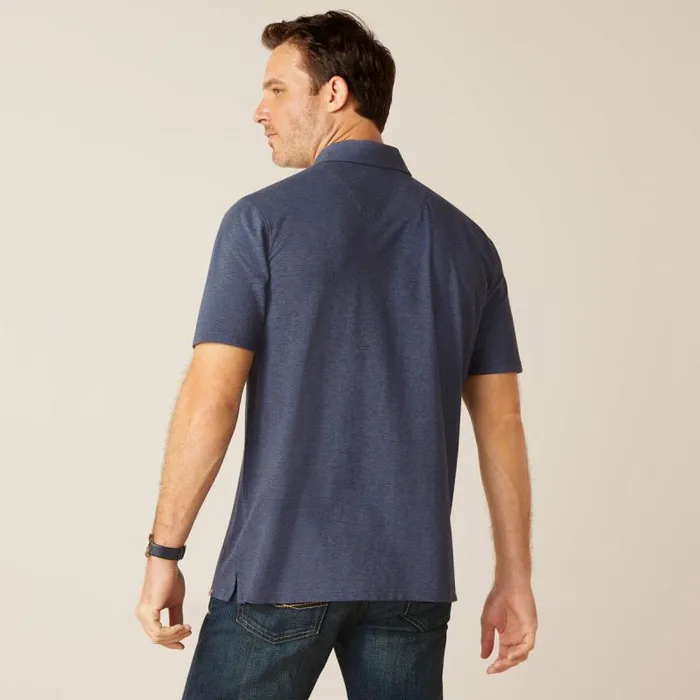 Men Button Down Shirts Ariat Ingleside Shirt Navy Heather Men Button Down Shirts Ariat Ingleside Shirt Navy Heather