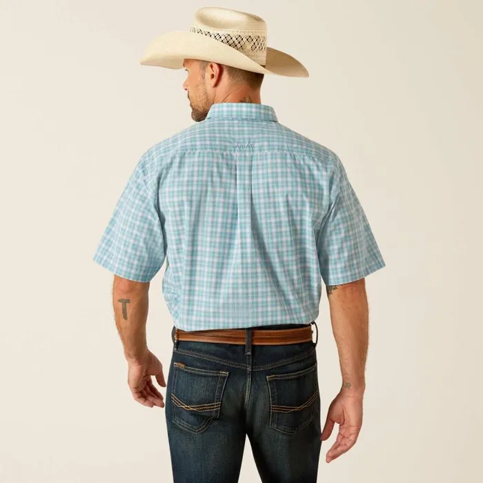 Men Button Down Shirts Ariat Pro Series Erin Classic Fit Shirt Blue Heaven
