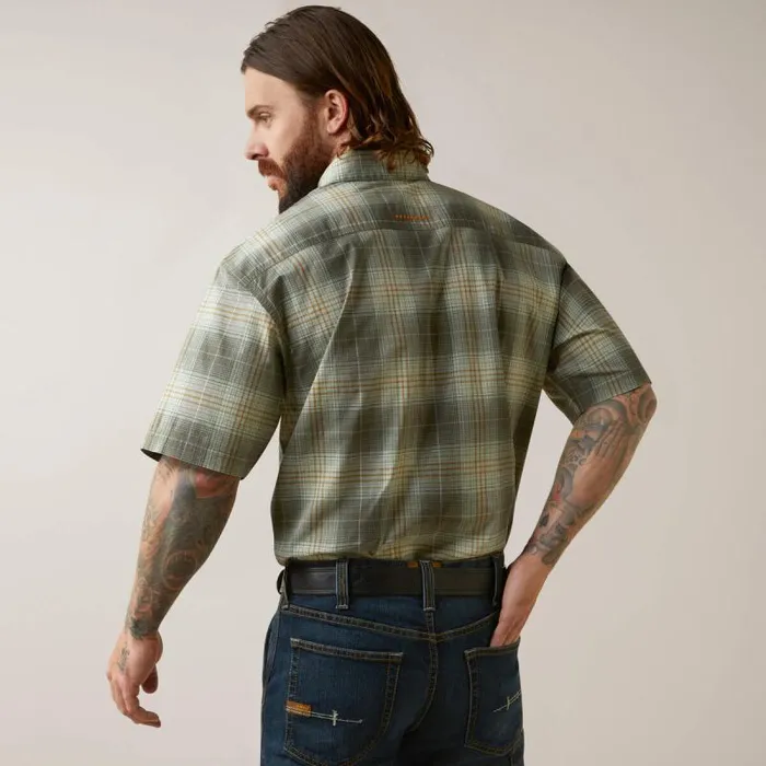Men Button Down Shirts Ariat Rebar Made Tough DuraStretch Work Shirt Silt Green Plaid Men Button Down Shirts Ariat Rebar Made Tough DuraStretch Work Shirt Silt Green Plaid