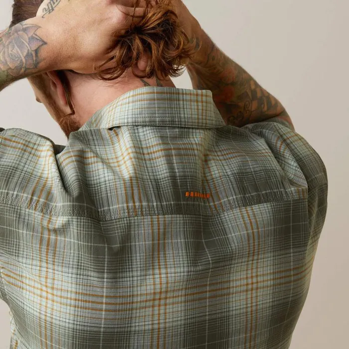 Men Button Down Shirts Ariat Rebar Made Tough DuraStretch Work Shirt Silt Green Plaid Men Button Down Shirts Ariat Rebar Made Tough DuraStretch Work Shirt Silt Green Plaid