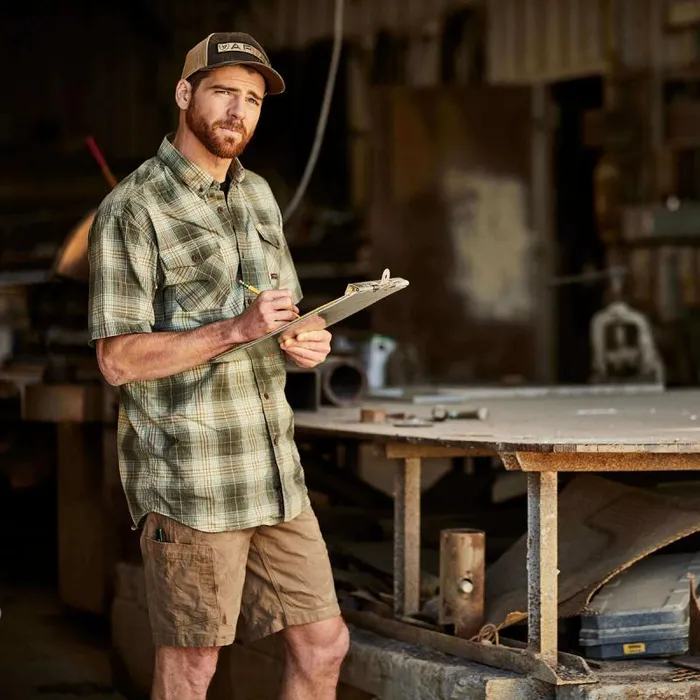 Men Button Down Shirts Ariat Rebar Made Tough DuraStretch Work Shirt Silt Green Plaid Men Button Down Shirts Ariat Rebar Made Tough DuraStretch Work Shirt Silt Green Plaid