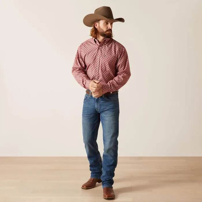 Men Button Down Shirts Ariat Wrinkle Free Gideon Classic Fit Shirt Gardenia Men Button Down Shirts Ariat Wrinkle Free Gideon Classic Fit Shirt Gardenia