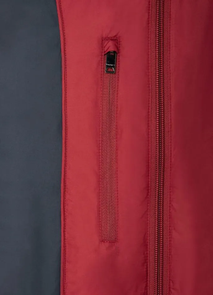 Men Coats and Jackets Hackett London Sustainable Padded Gilet Burgundy Red