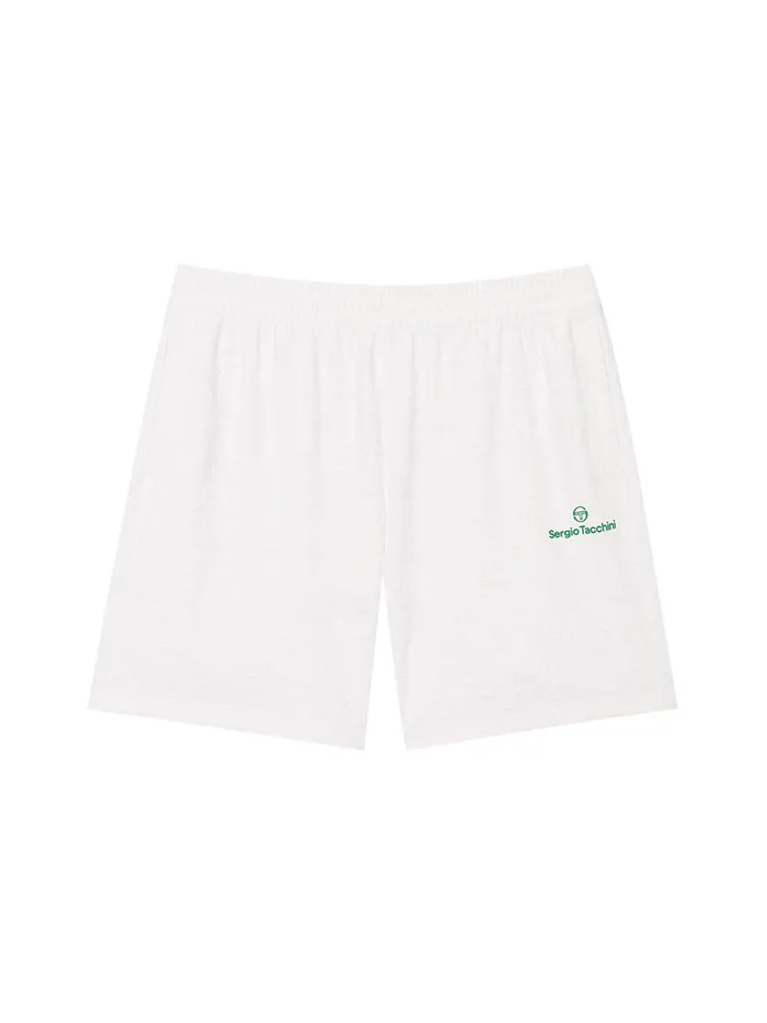 Men Court Styles Sergio Tacchini Daily St Jacquard Shorts Off White