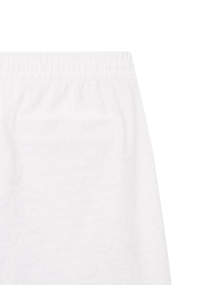 Men Court Styles Sergio Tacchini Daily St Jacquard Shorts Off White