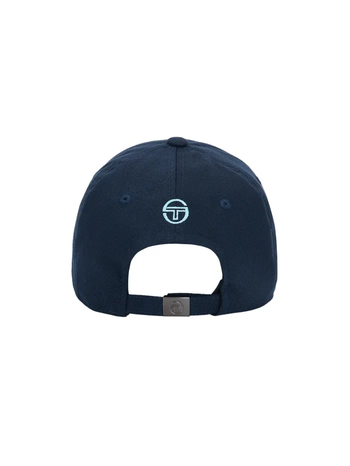 Men Court Styles Sergio Tacchini Fleece Embroidered Ball CapNavy