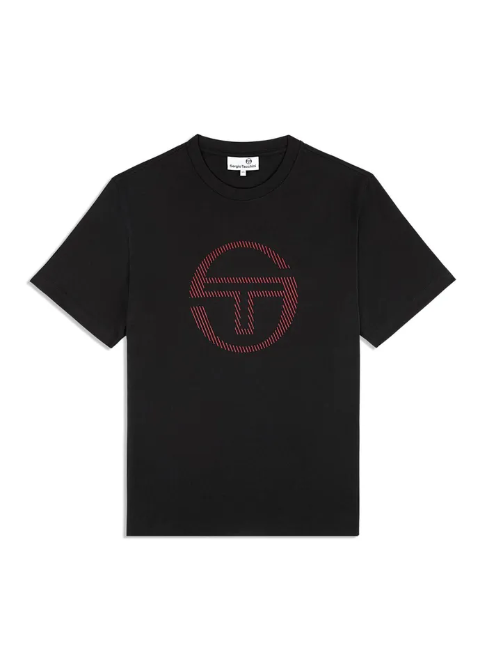Men Court Styles Sergio Tacchini Lecce TShirt Black Beauty