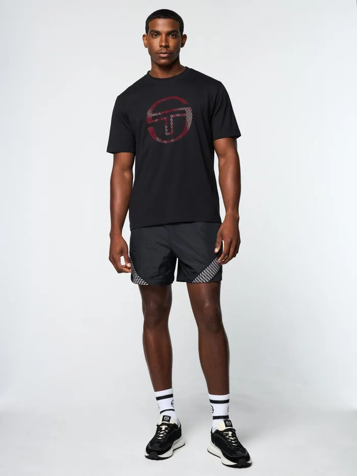 Men Court Styles Sergio Tacchini Lecce TShirt Black Beauty