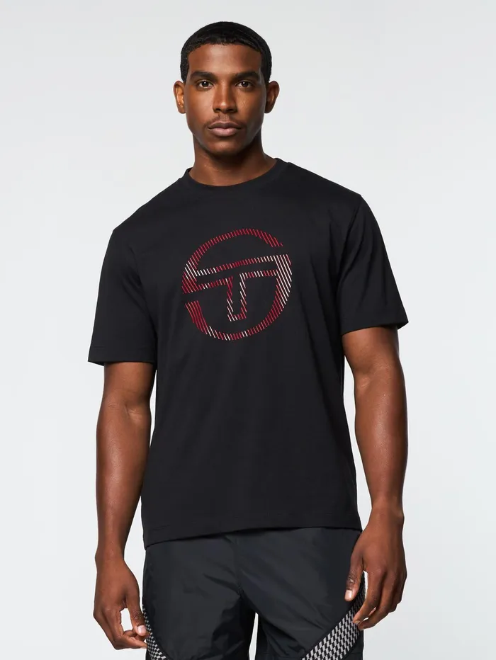Men Court Styles Sergio Tacchini Lecce TShirt Black Beauty