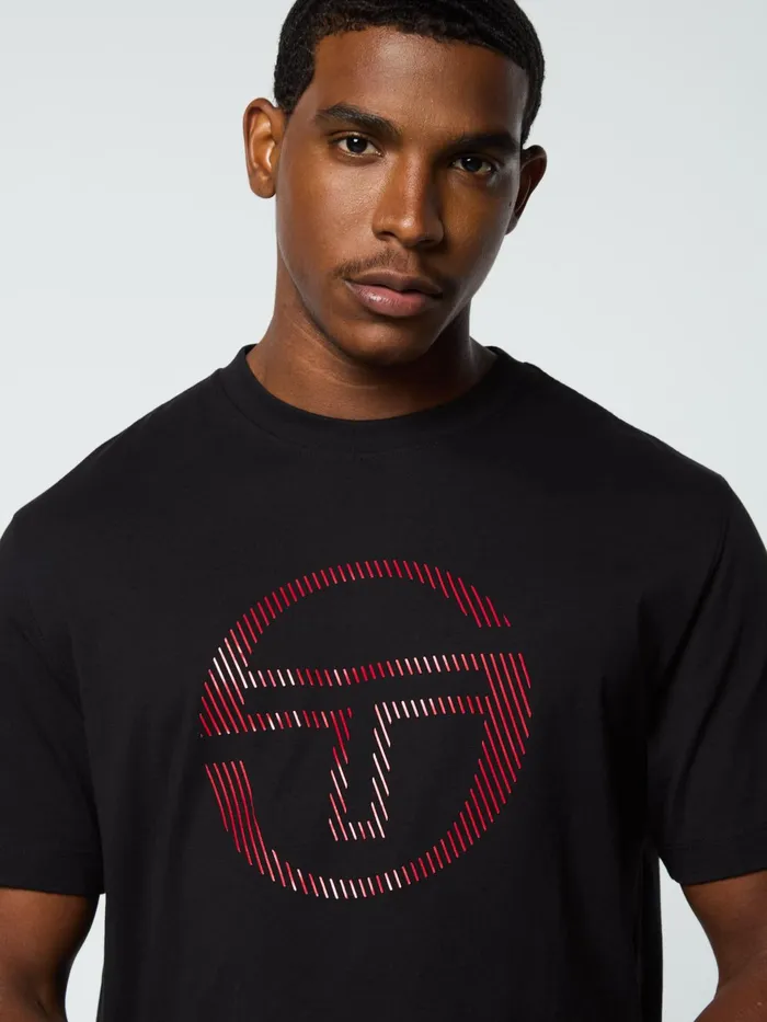 Men Court Styles Sergio Tacchini Lecce TShirt Black Beauty
