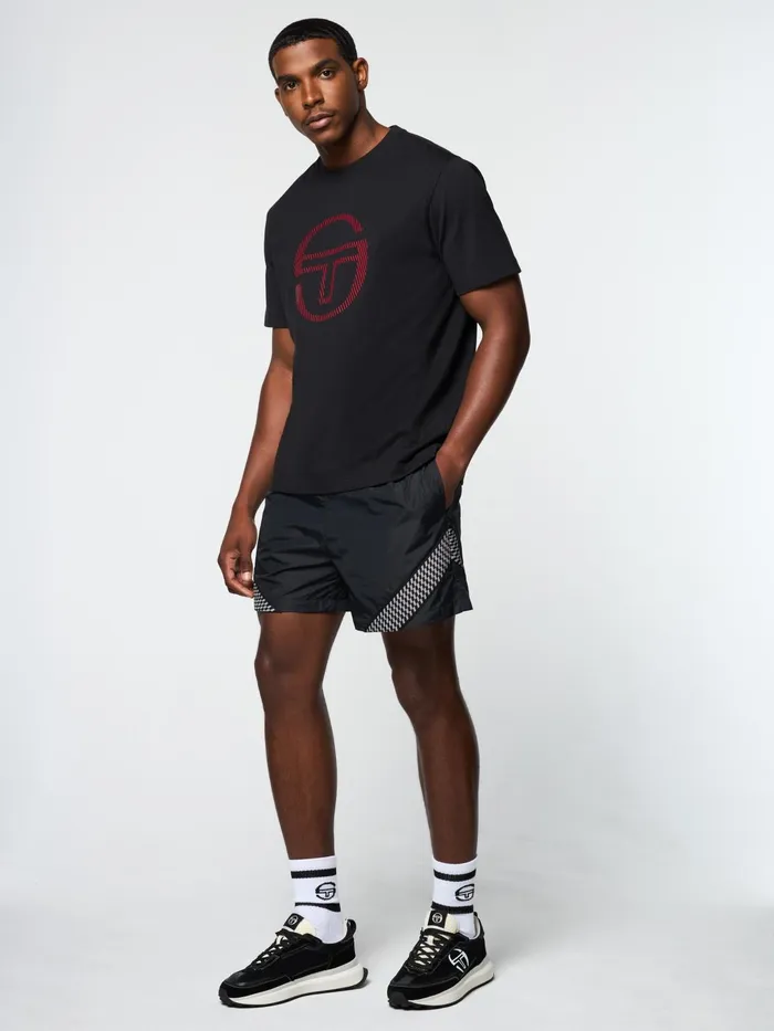 Men Court Styles Sergio Tacchini Lecce TShirt Black Beauty