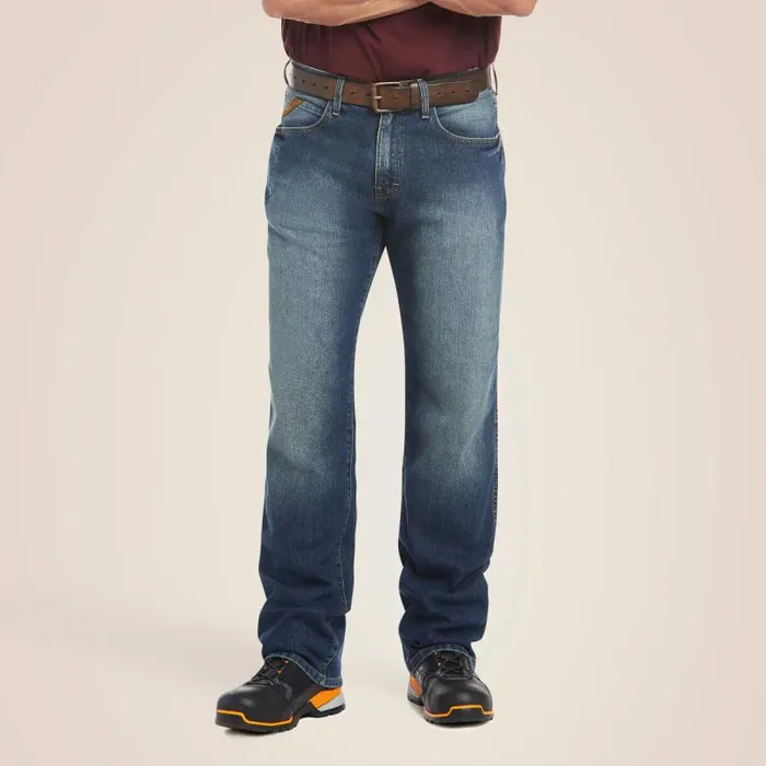 Men Denim Ariat Rebar M3 Loose DuraStretch Basic Stackable Straight Leg Jean Sierra Men Denim Ariat Rebar M3 Loose DuraStretch Basic Stackable Straight Leg Jean Sierra