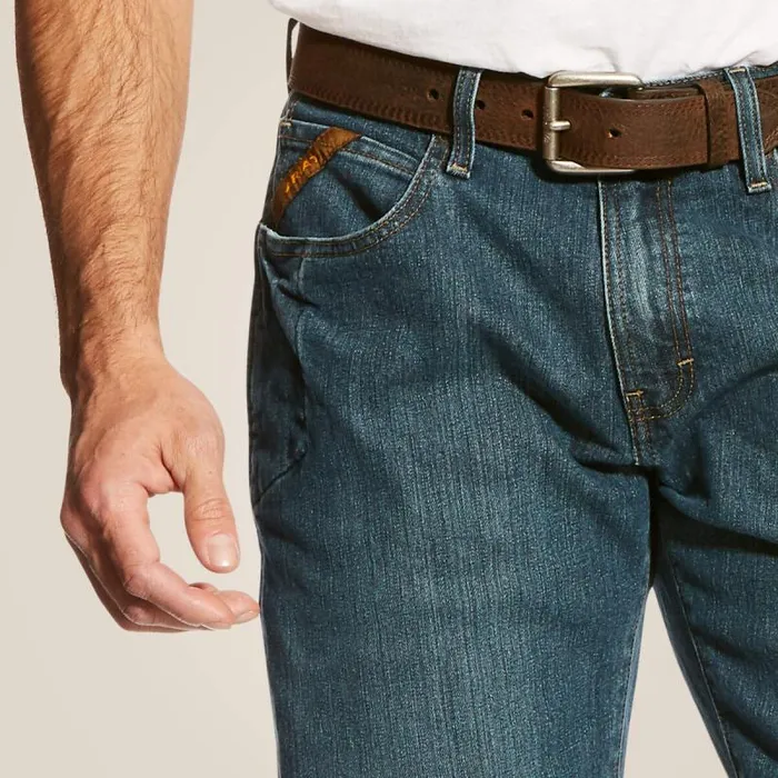 Men Denim Ariat Rebar M4 Relaxed DuraStretch Basic Boot Cut Jean Carbine Men Denim Ariat Rebar M4 Relaxed DuraStretch Basic Boot Cut Jean Carbine