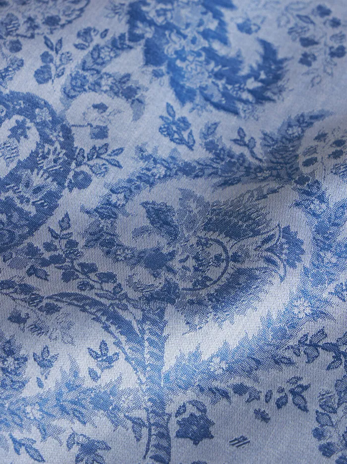 Men Etro Shirts Floral Paisley Shirt Light Blue
