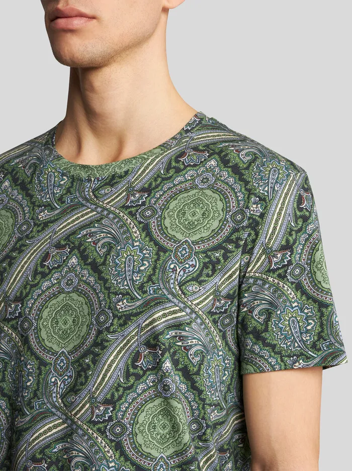 Men Etro TShirt And Sweatshirts Printed Cotton TShirt Green Men Etro TShirt And Sweatshirts Printed Cotton TShirt Green