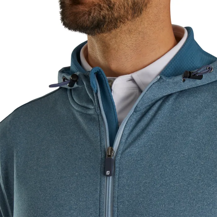 Men FootJoy Base MidLayers ThermoSeries FullZip Hoodie Slate Men FootJoy Base MidLayers ThermoSeries FullZip Hoodie Slate