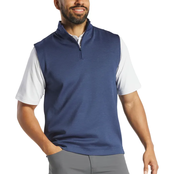Men FootJoy Base MidLayers Tonal Block Vest Navy Men FootJoy Base MidLayers Tonal Block Vest Navy