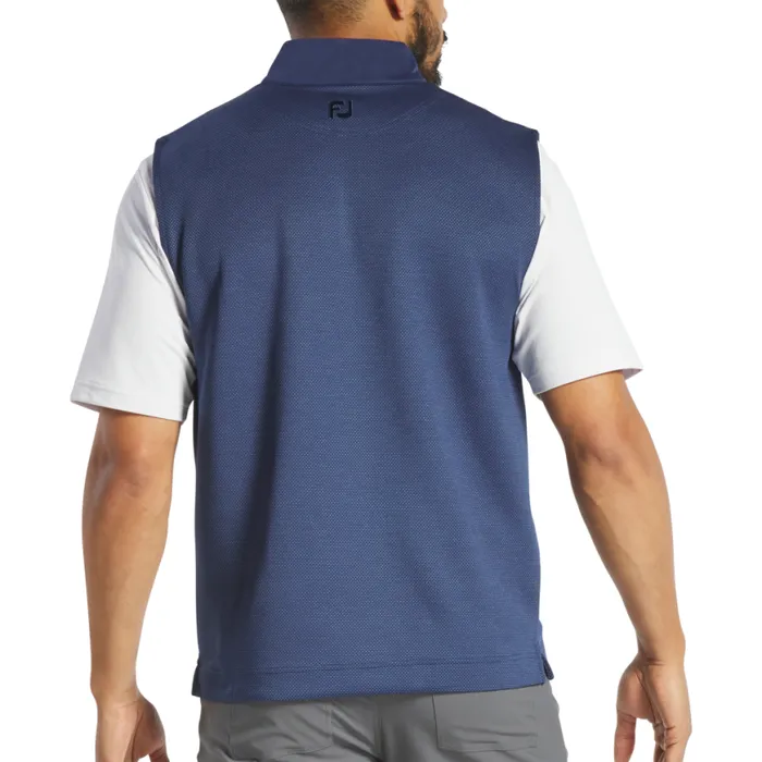 Men FootJoy Base MidLayers Tonal Block Vest Navy Men FootJoy Base MidLayers Tonal Block Vest Navy