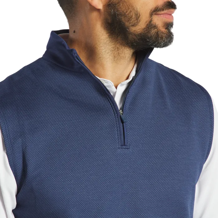 Men FootJoy Base MidLayers Tonal Block Vest Navy Men FootJoy Base MidLayers Tonal Block Vest Navy