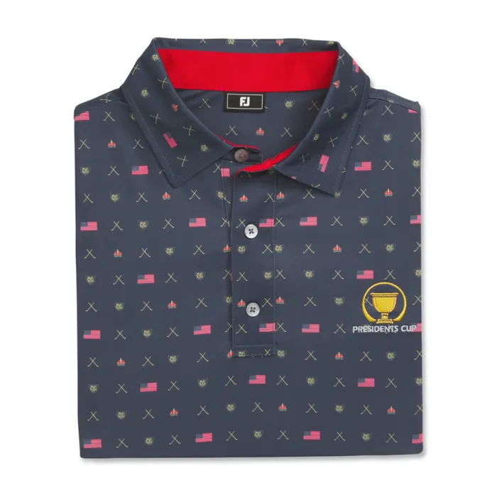 Men FootJoy Shirts 2024 Presidents Cup Team USA Lisle Navy