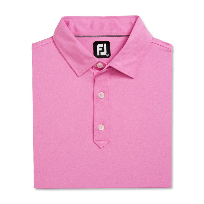 Men FootJoy Shirts Solid Lisle Heather Pink