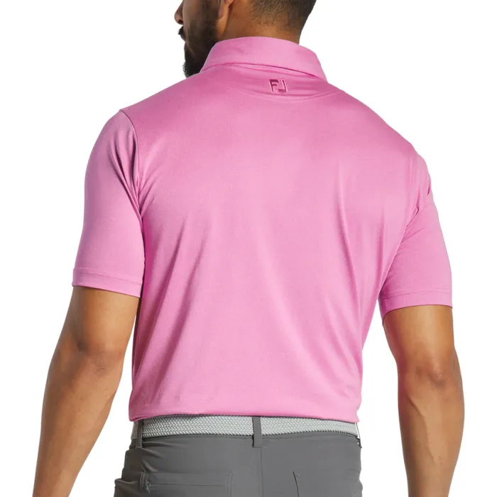 Men FootJoy Shirts Solid Lisle Heather Pink Men FootJoy Shirts Solid Lisle Heather Pink