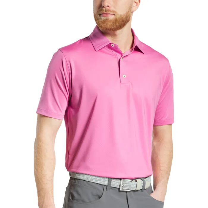 Men FootJoy Shirts Tonal Dot Lisle Pink Men FootJoy Shirts Tonal Dot Lisle Pink