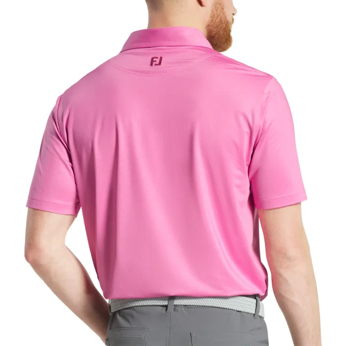 Men FootJoy Shirts Tonal Dot Lisle Pink Men FootJoy Shirts Tonal Dot Lisle Pink