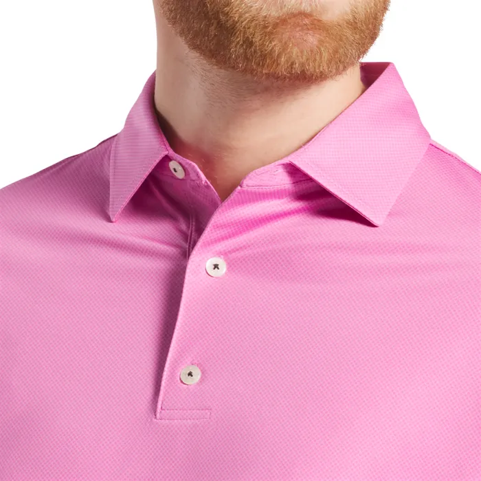 Men FootJoy Shirts Tonal Dot Lisle Pink Men FootJoy Shirts Tonal Dot Lisle Pink