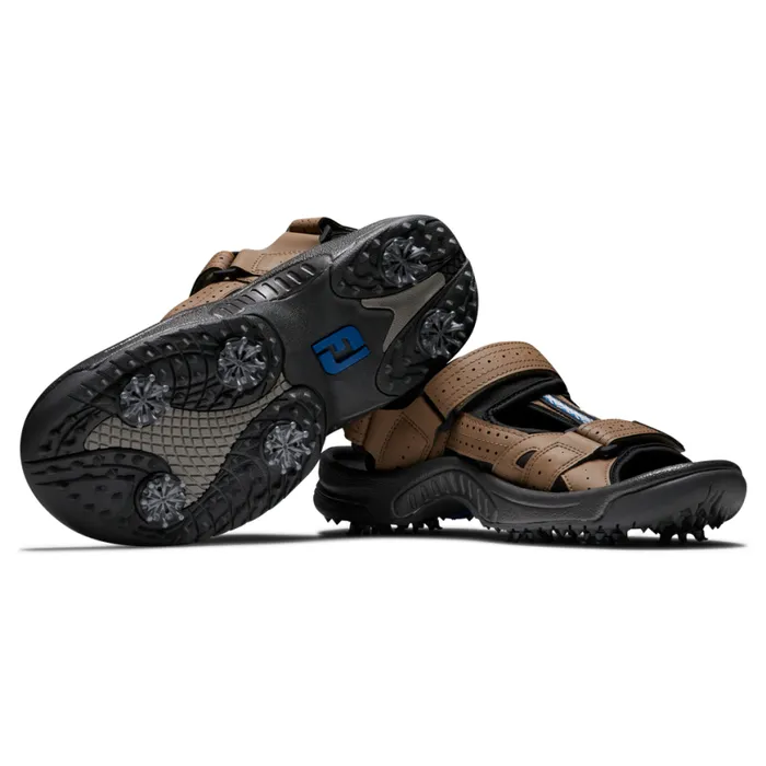 Men FootJoy Spiked Golf Sandals Dark Taupe Men FootJoy Spiked Golf Sandals Dark Taupe