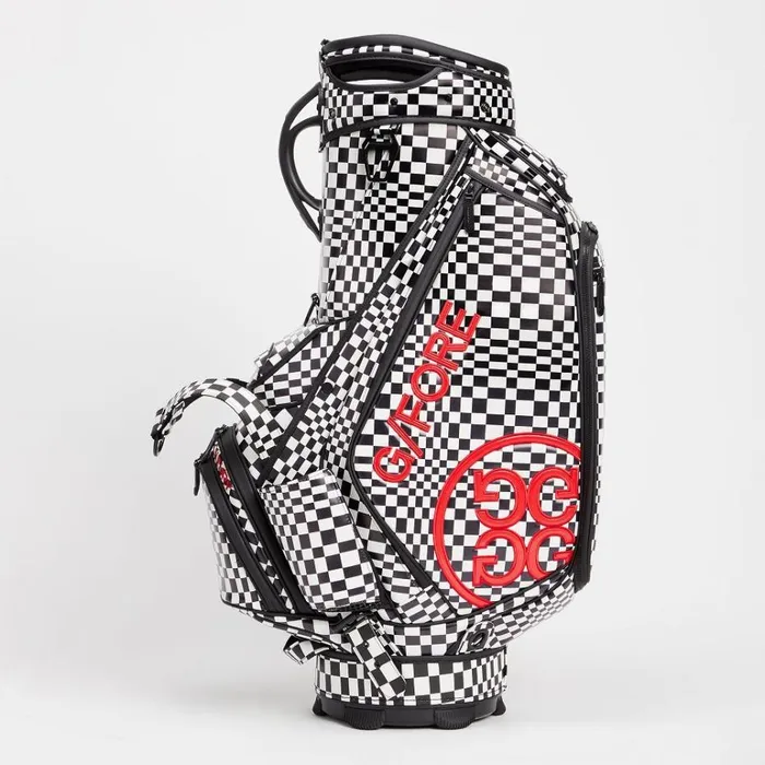 Men GFORE Black Distorted Check Tour Staff Golf Bags