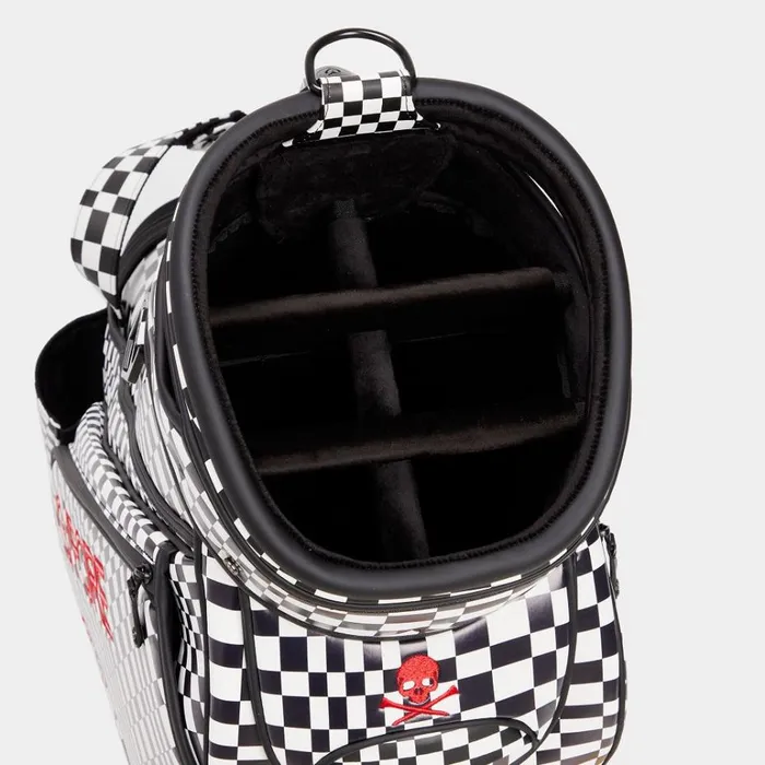 Men GFORE Black Distorted Check Tour Staff Golf Bags