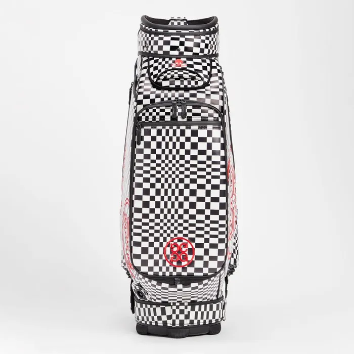 Men GFORE Black Distorted Check Tour Staff Golf Bags