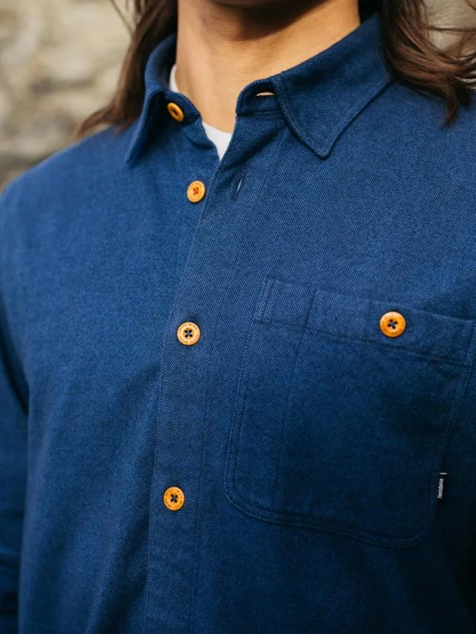 Men Gylly Shirt Atlantic Blue Finisterre Shirts