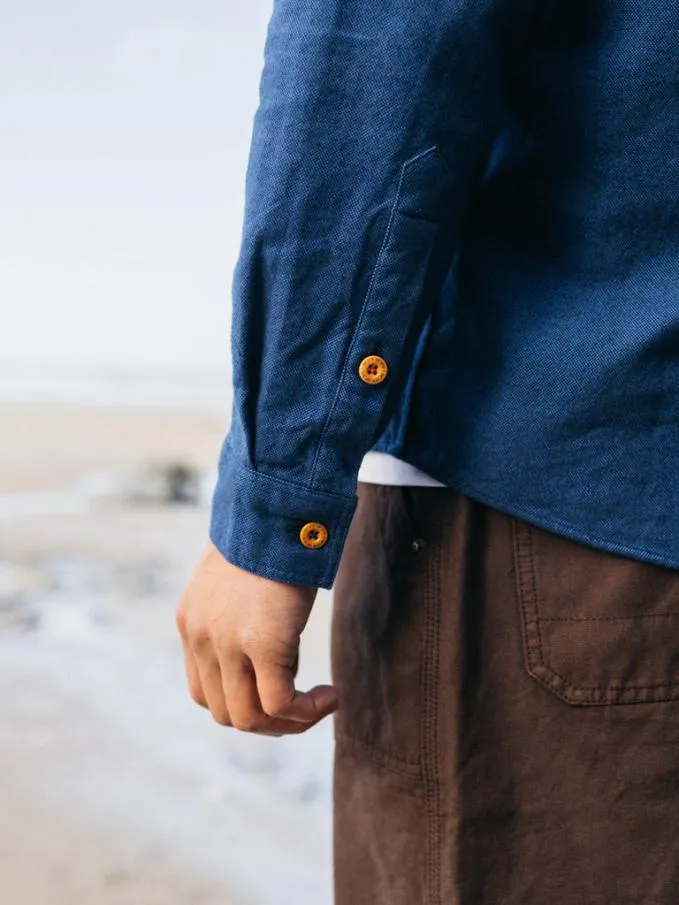 Men Gylly Shirt Atlantic Blue Finisterre Shirts